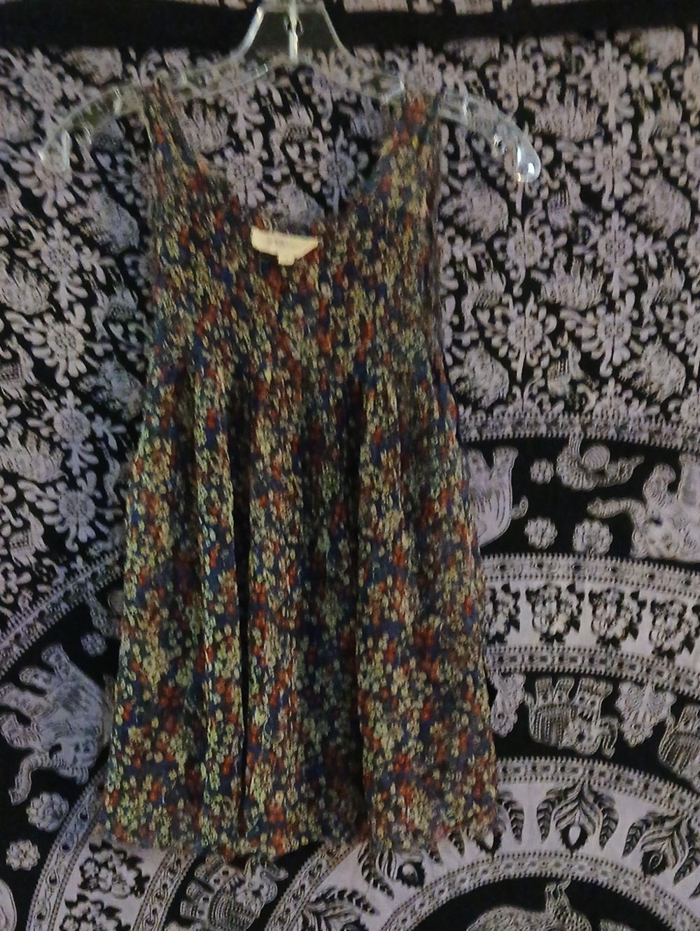 Isabel Marant Navy Multicolor Floral Tiered Dress